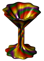 rippled martini glass